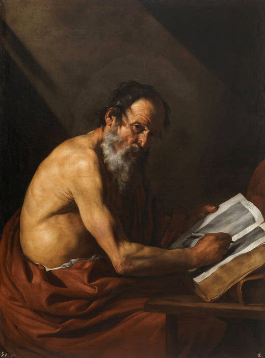 Sint-Jerome schrijvend - Jusepe de Ribera