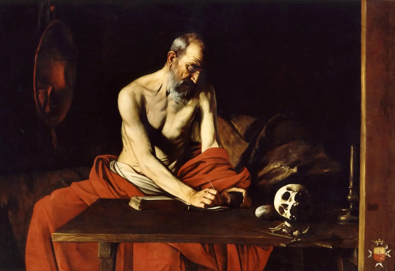 Sint Hieronymus aan het schrijven - Caravaggio