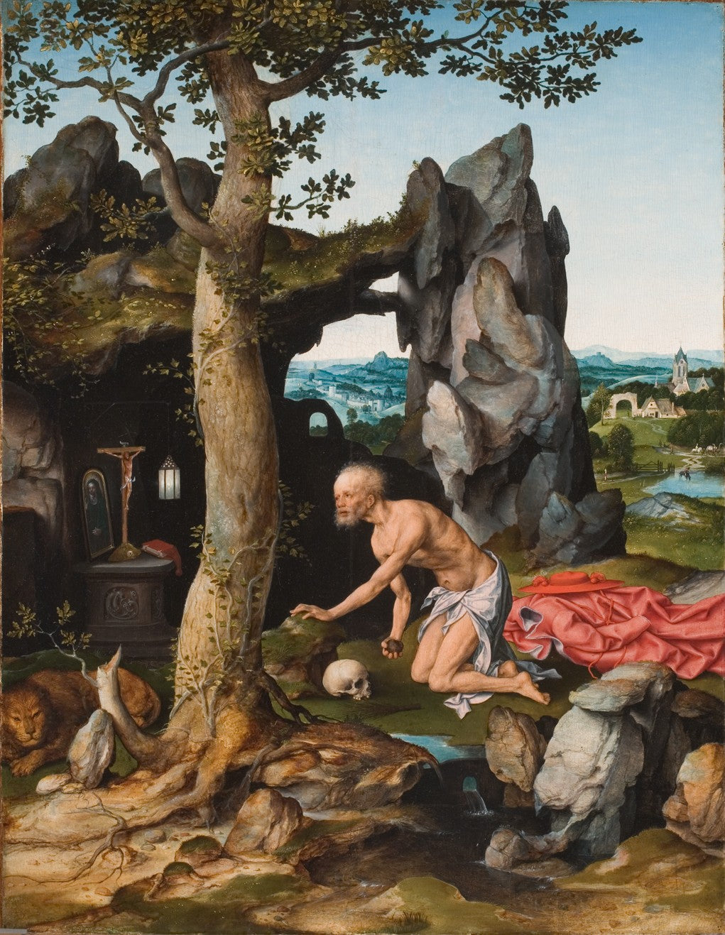 Saint Jérôme en pénitent dans le désert - Joos van Cleve - Alpha Reproduction