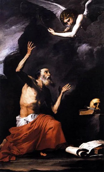 Sint-Jozef en de Engel van het Laatste Oordeel - Jusepe de Ribera