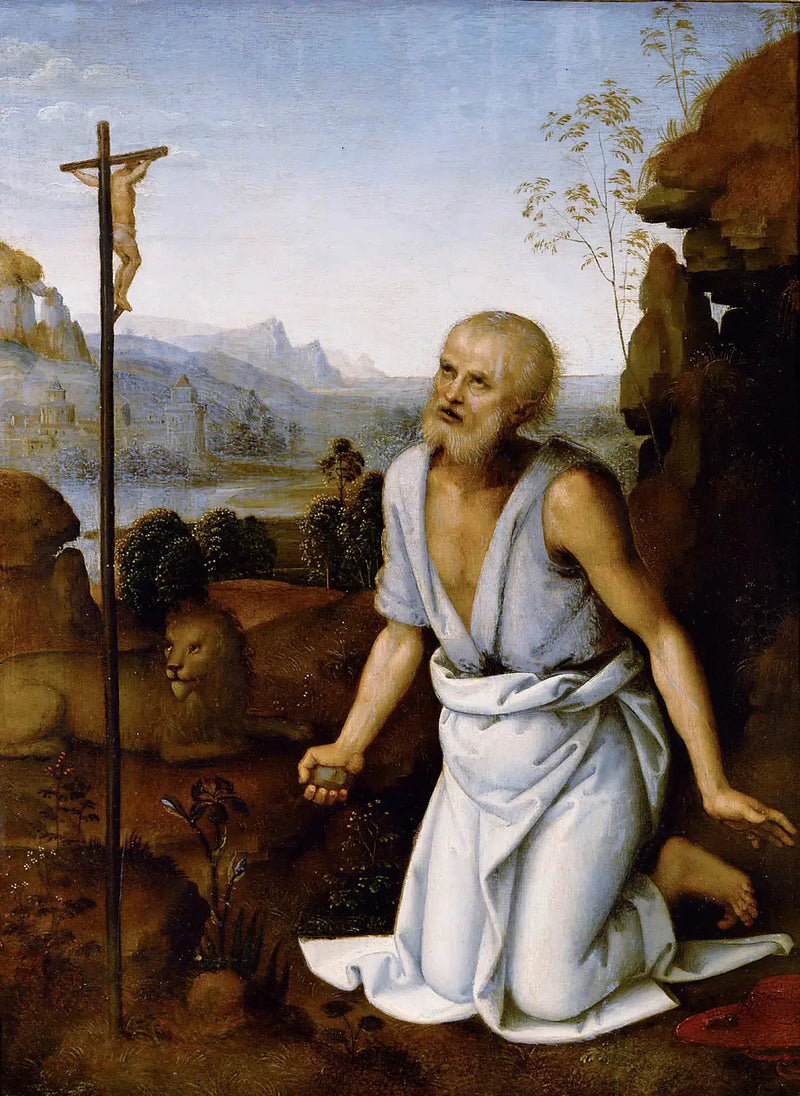 Sint-Jerome de boeteling - Pietro Perugino