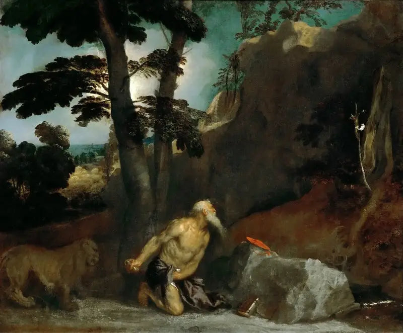 Sint Hieronymus in boetedoening - Titian