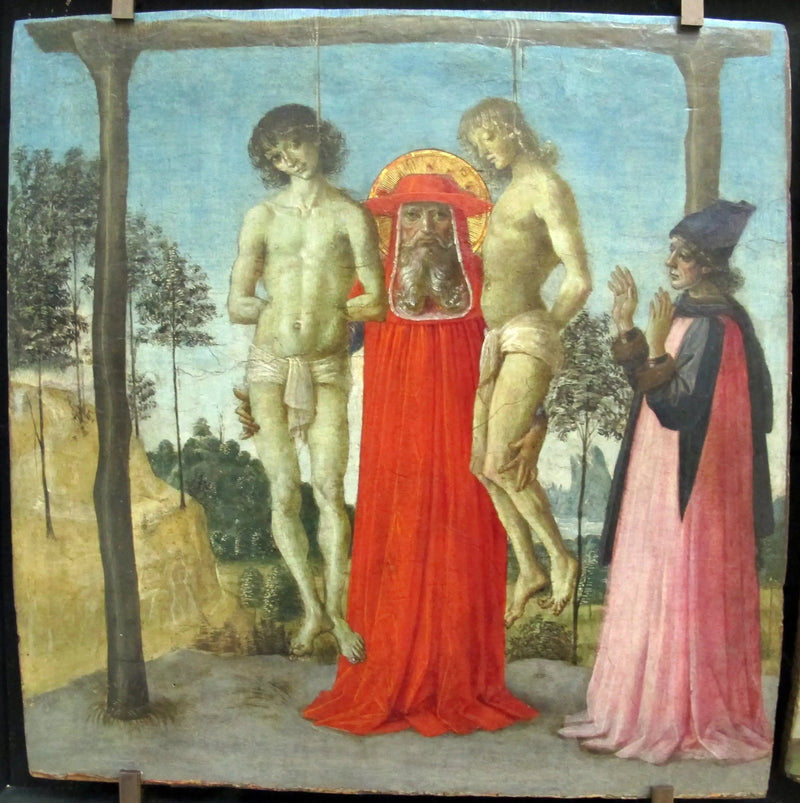 Sint-Jozef die twee gehangenen ondersteunt - Pietro Perugino