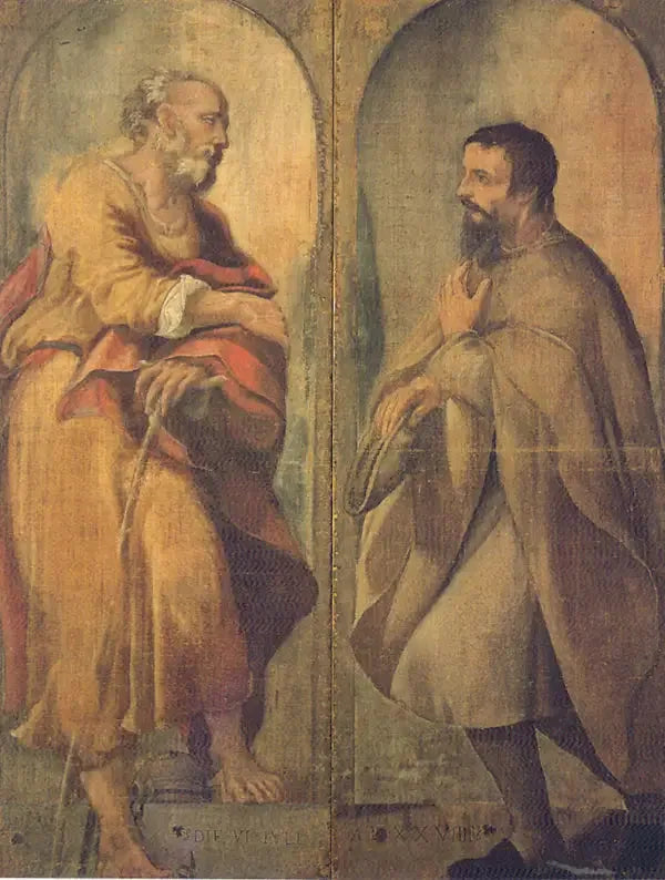 Sint-Jozef en een vrome man - Antonio da Correggio