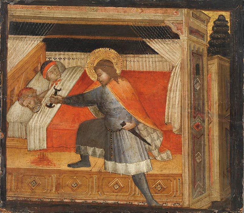 Sint-Julianus doodt zijn ouders - Agnolo Gaddi