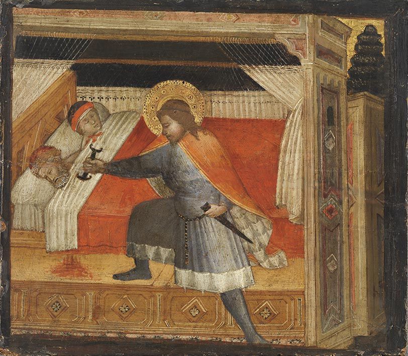 Sint-Julianus doodt zijn ouders - Agnolo Gaddi