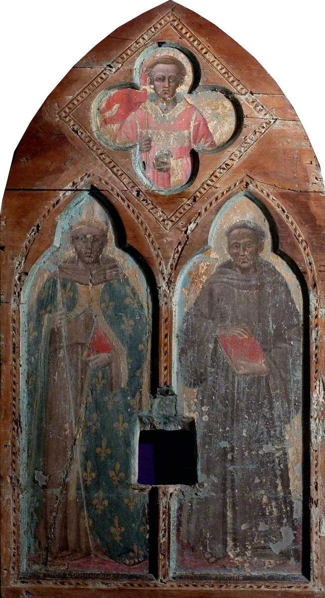 Sint Louis van Toulouse en Sint Antonius van Padua met Sint Stefanus - Spinello Aretino