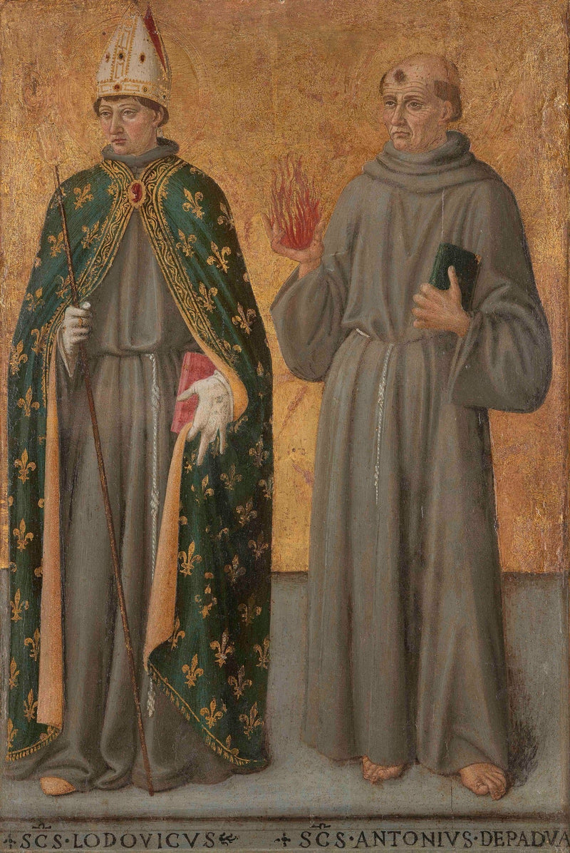 Sint Louis de Toulouse en Sint Antonius van Padua - Cosimo Rosselli