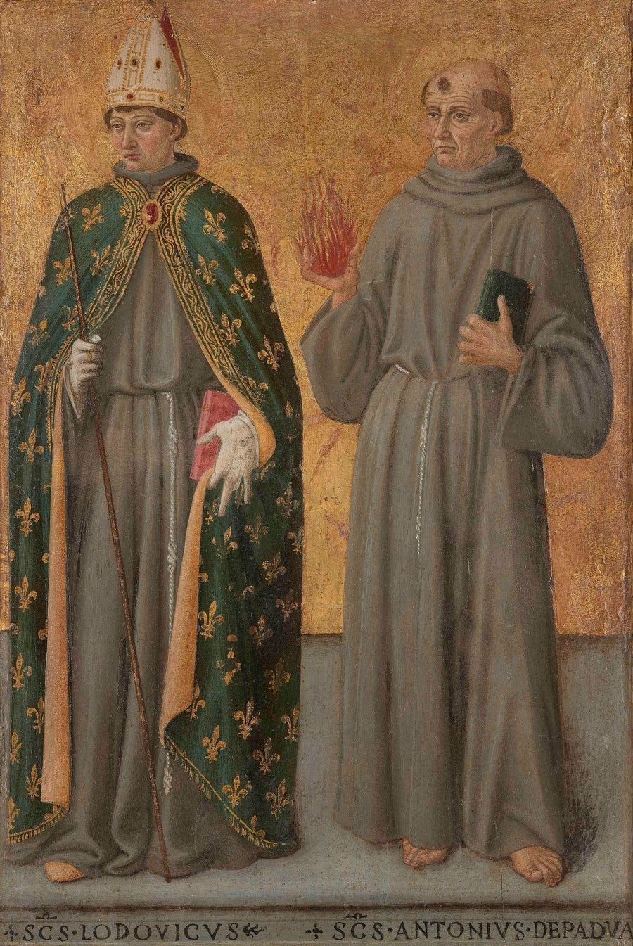 Sint Louis de Toulouse en Sint Antonius van Padua - Cosimo Rosselli