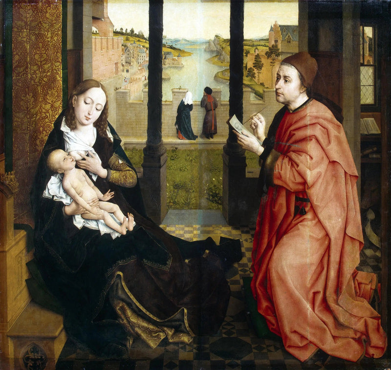 Sint-Lucas die de Maagd tekent - Rogier van der Weyden