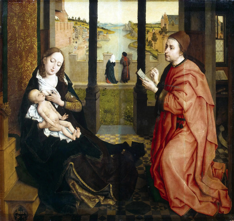 Sint-Lucas die de Maagd tekent - Rogier van der Weyden