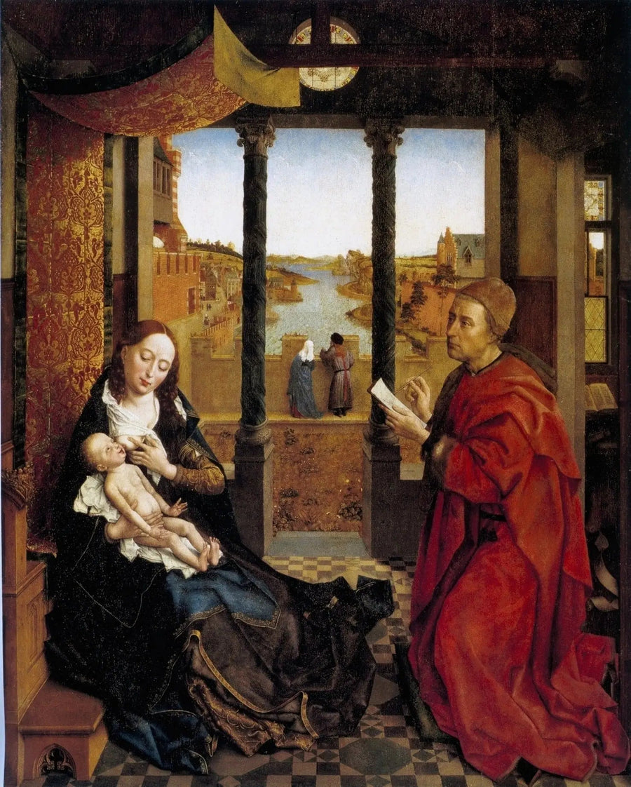 Sint-Lucas die de Maagd tekent - Rogier van der Weyden