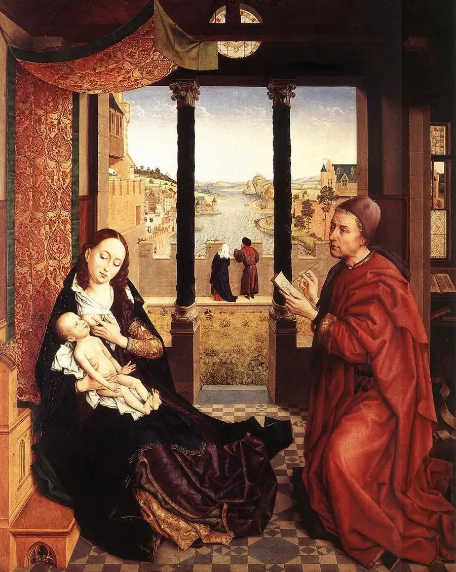 Sint-Luc die het portret van de Madonna tekent - Rogier van der Weyden