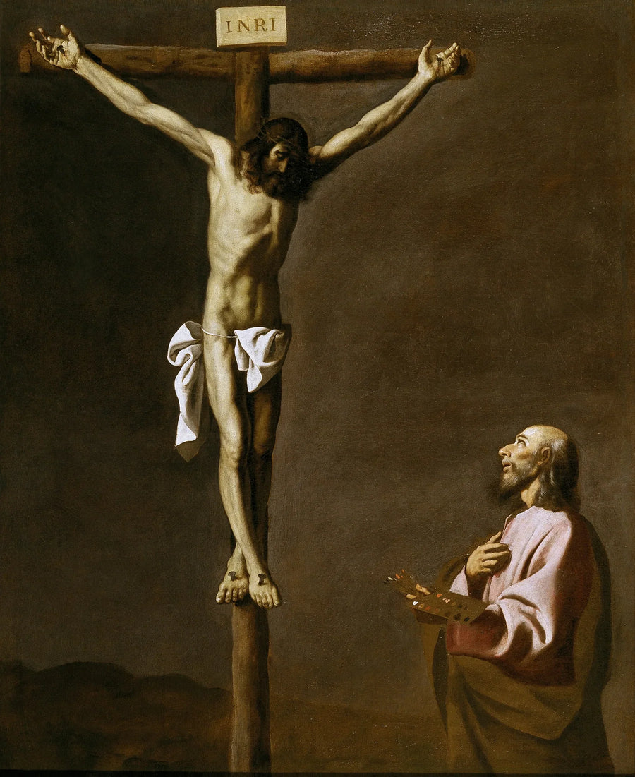 Sint Lucas als schilder, voor Christus aan het kruis - Francisco de Zurbarán