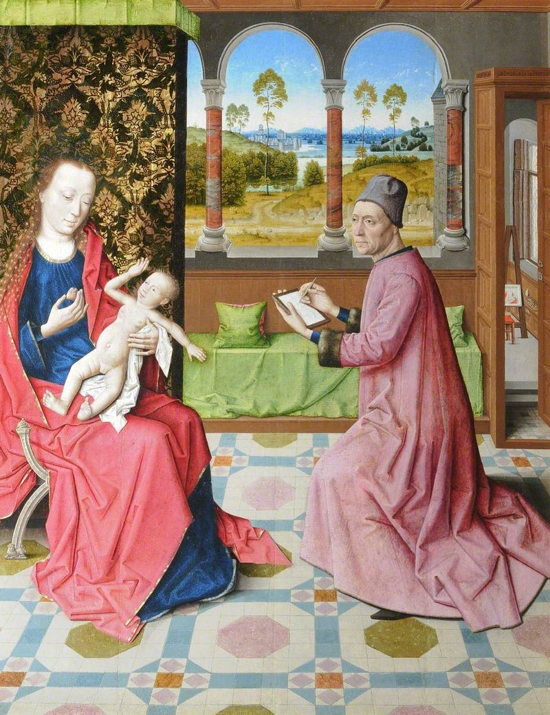 Sint-Lucas die de Maagd afbeeldt - Dirk Bouts