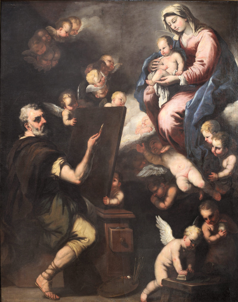Sint-Lucas die de Maagd schildert - Luca Giordano