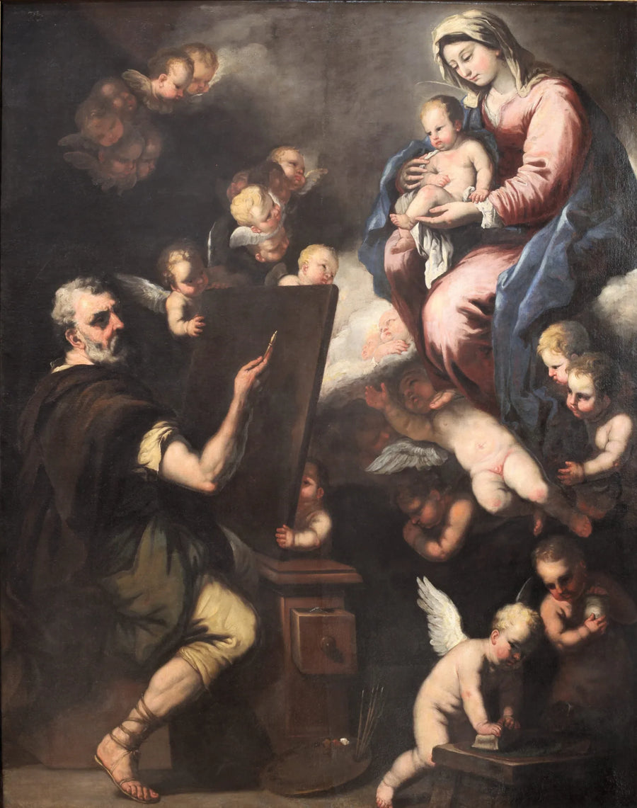 Sint-Lucas die de Maagd schildert - Luca Giordano