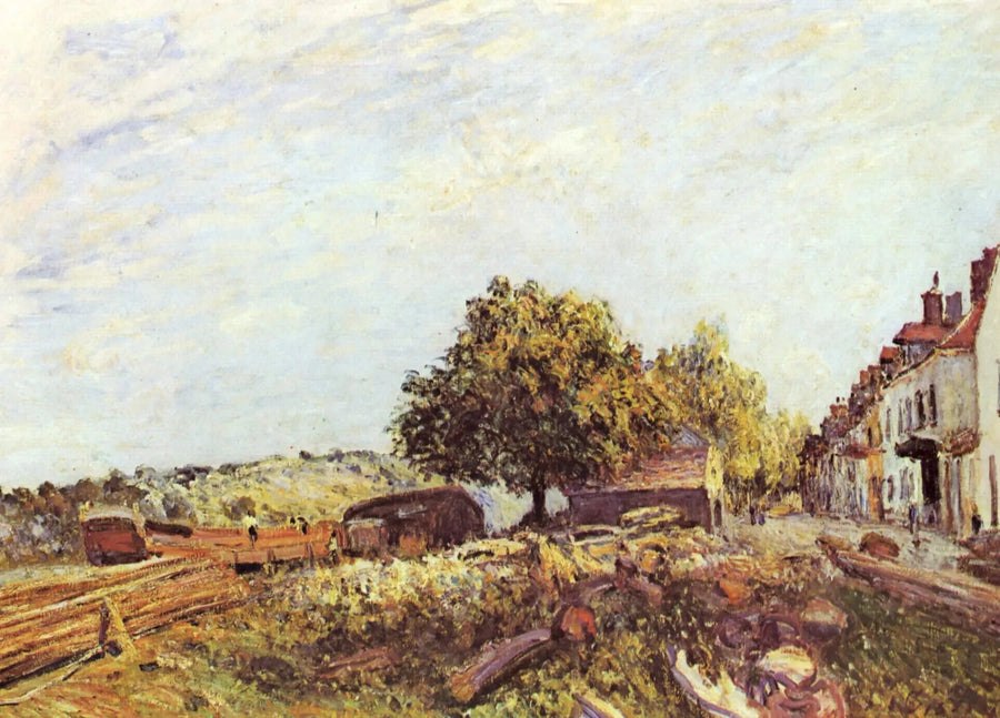 Saint-Mammès in de ochtend - Alfred Sisley
