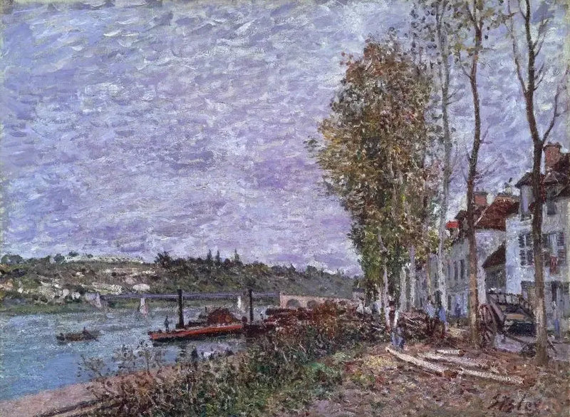 Saint-Mammès, grijze tijd - Alfred Sisley