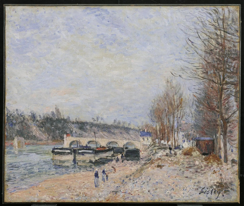 Saint-Mammès, grijze tijd - Alfred Sisley