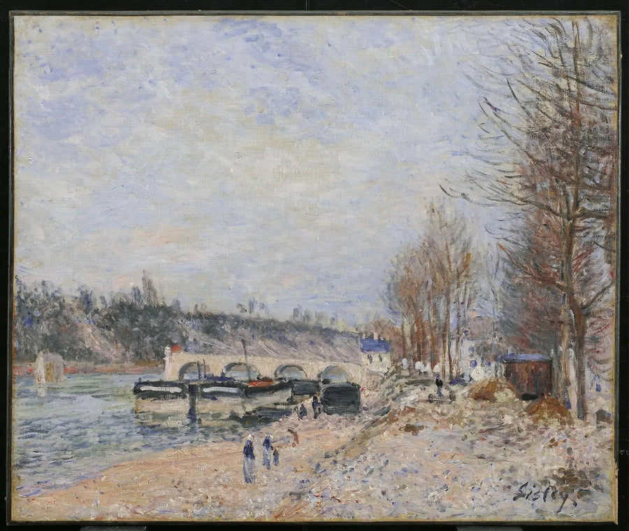 Saint-Mammès, grijze tijd - Alfred Sisley