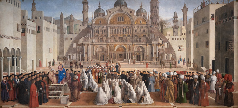 Sint-Marcus predikt in Alexandrië - Giovanni Bellini