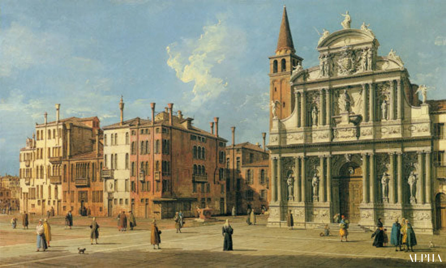 Saint Marie Zobenigo - Giovanni Antonio Canal - Reproducties van schilderijen en hoogwaardige schilderkunst