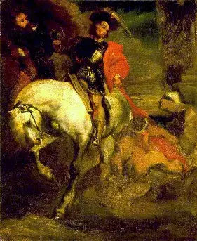Sint-Maarten deelt zijn mantel met een arme man - Théodore Géricault