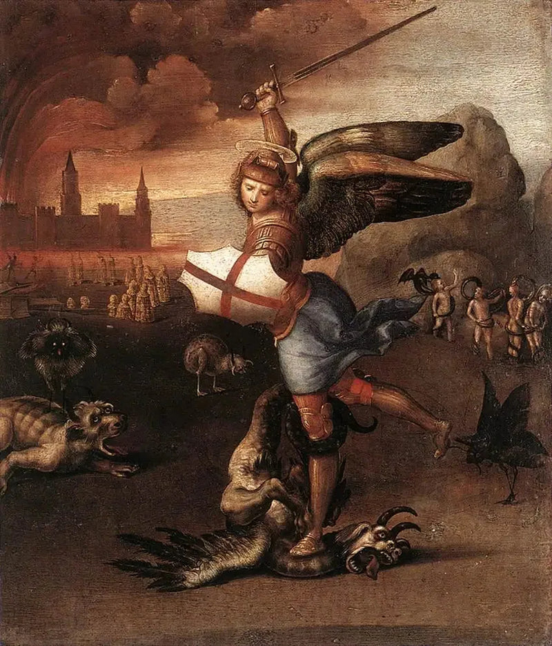 Sint Michael en de Draak - Raphael Sanzio