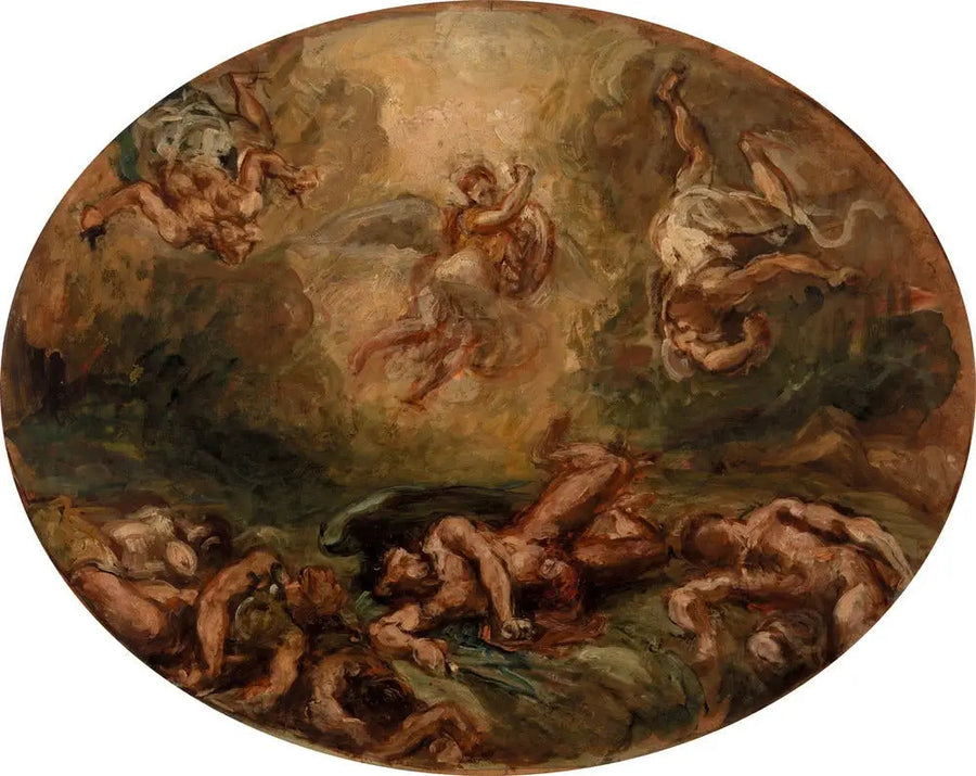 Sint Michael overwint de duivel - Eugène Delacroix