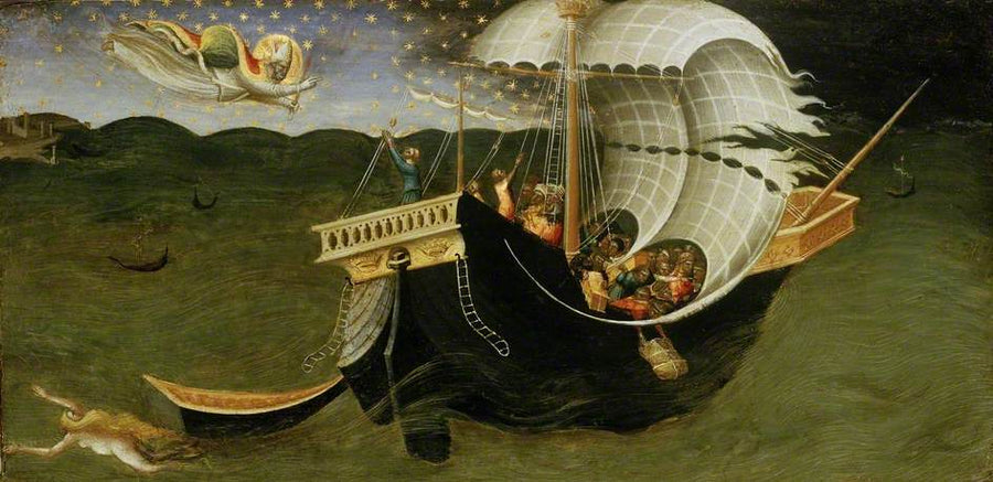 Sint-Nicolaas van Bari jaagt de storm weg - Bicci di Lorenzo