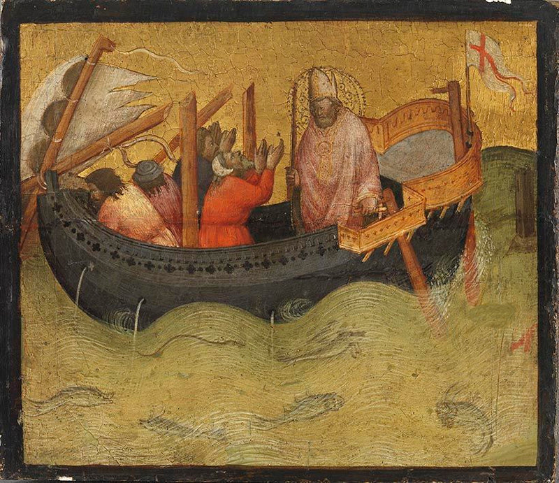 Sint-Nicolaas en de storm - Agnolo Gaddi