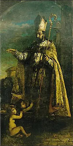 Sint-Nicolaas die de kleine kinderen doet herrijzen - Gustave Courbet