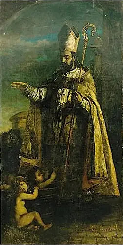Sint-Nicolaas die de kleine kinderen doet herrijzen - Gustave Courbet
