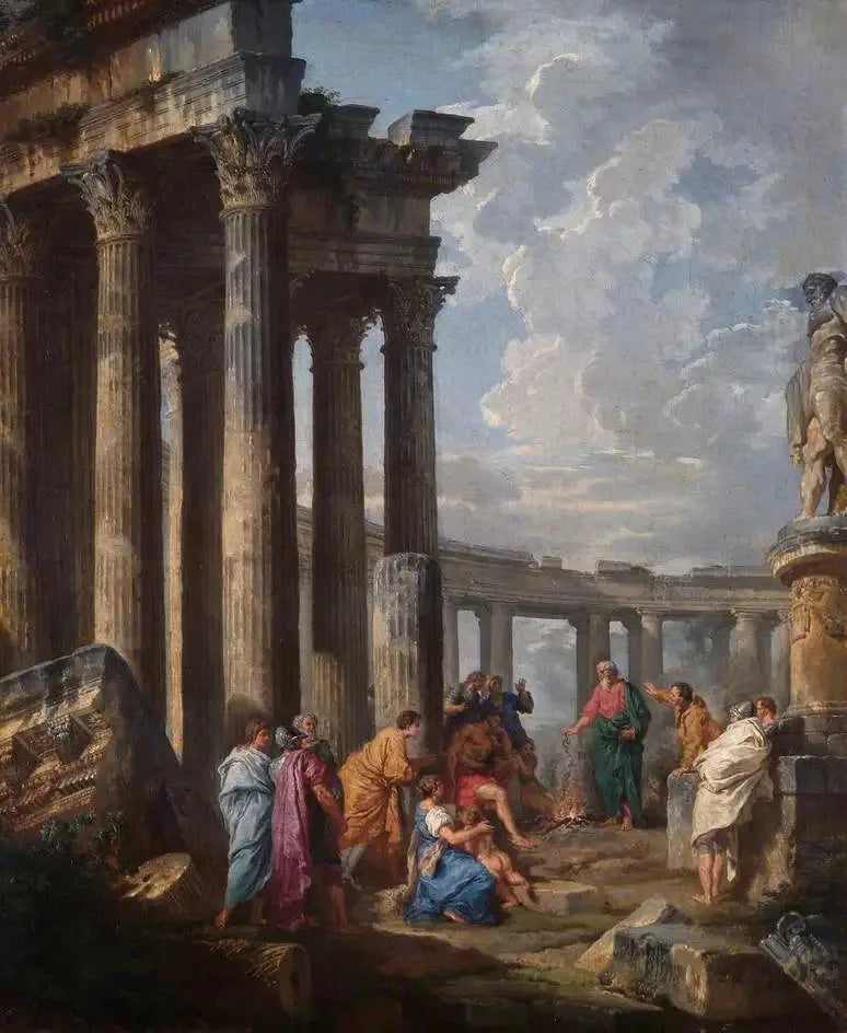 Sint Paulus op Malta die de adder grijpt - Giovanni Paolo Panini

Source:
Saint Paul à Malte saisissant la vipère - Giovanni Paolo Panini
