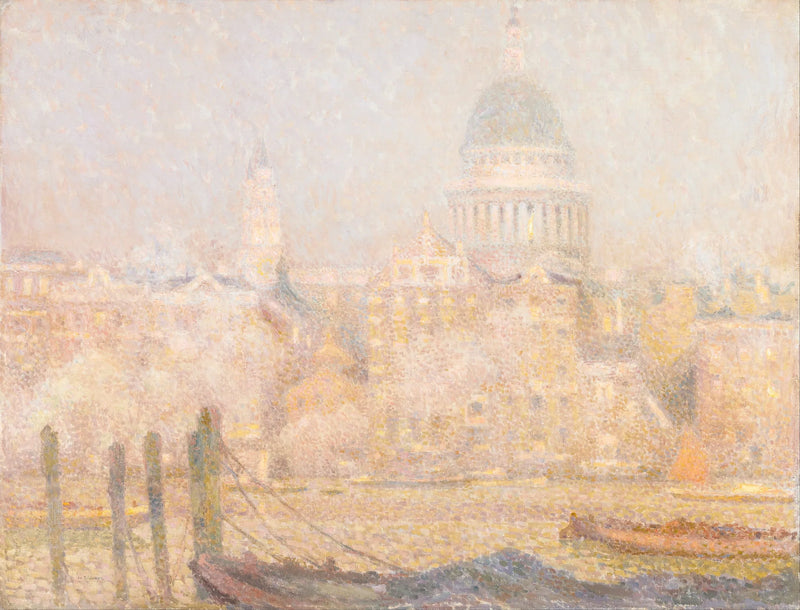 Sint-Paul uitzicht op de rivier - Ochtendzon in de winter - Henri Le Sidaner