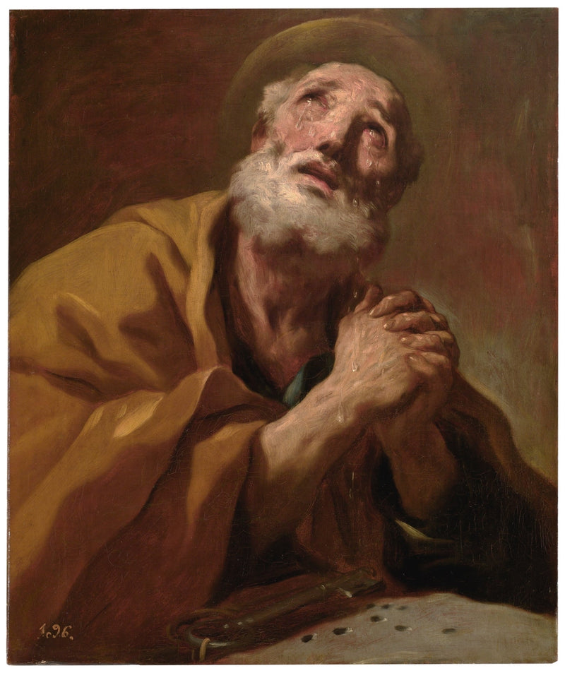 Sint Pieter in tranen - Luca Giordano