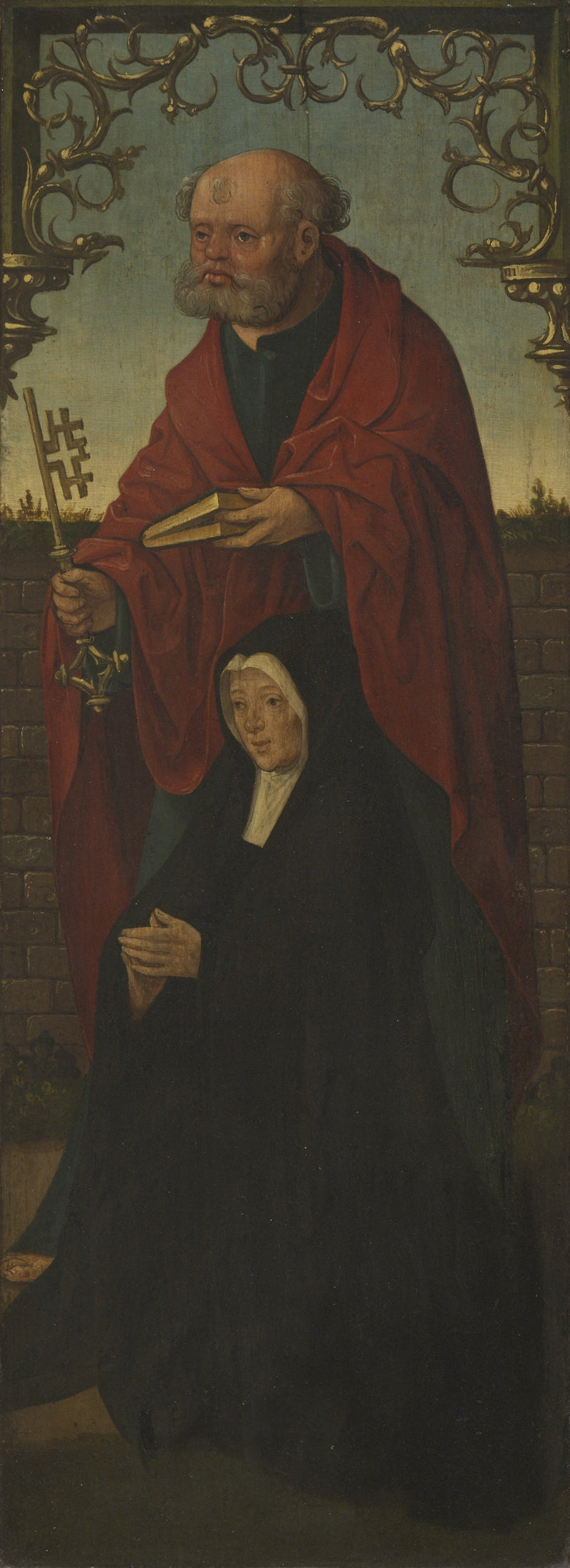 Sint Pieter en een schenker; Sint Thomas (op de keerzijde) - Jacob Cornelisz van Oostsanen