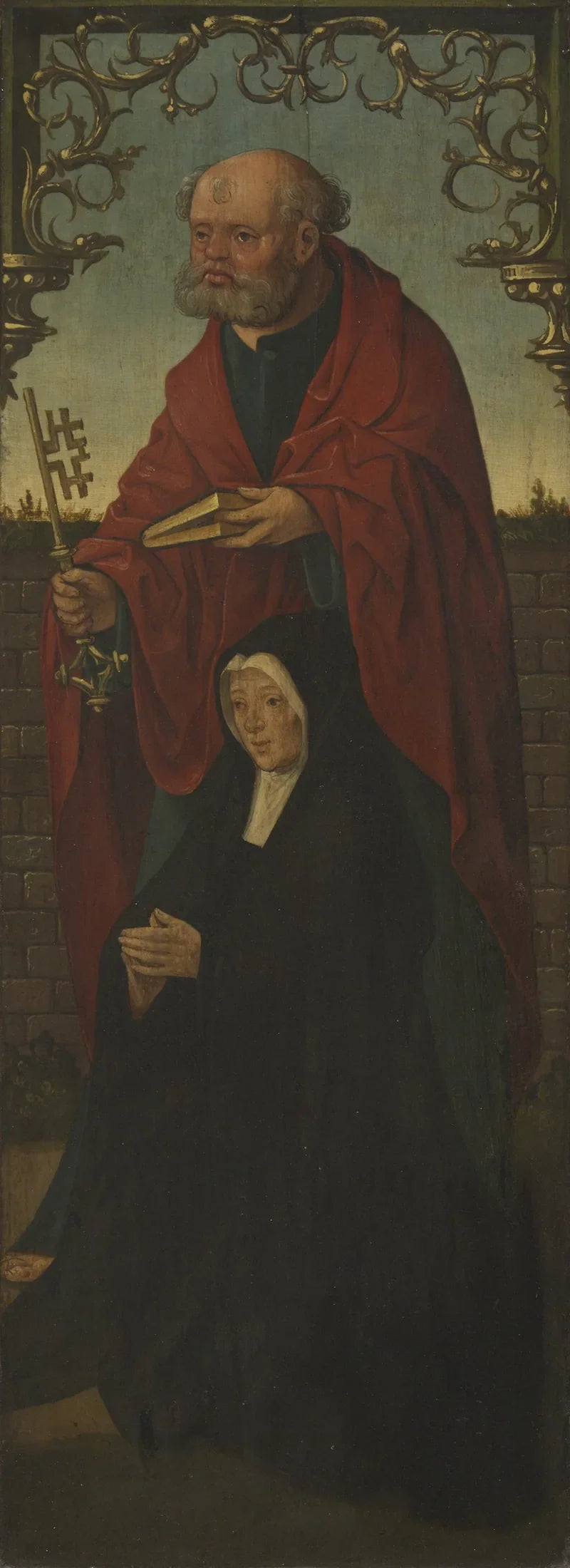 Sint Pieter en een schenker; Sint Thomas (op de keerzijde) - Jacob Cornelisz van Oostsanen