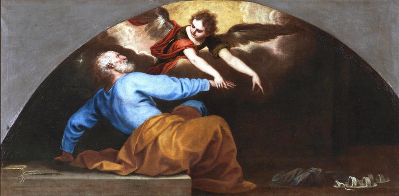 Sint-Pieter bevrijd door een engel - Alonso Cano