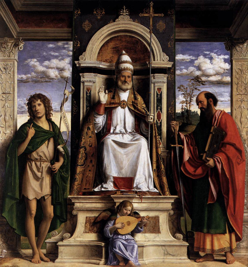 Sint-Pieter die troont met de heiligen - Cima da Conegliano