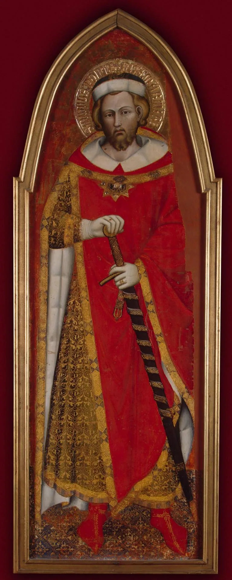 Saint Pontien (vleugel van een polyptiek) - Spinello Aretino