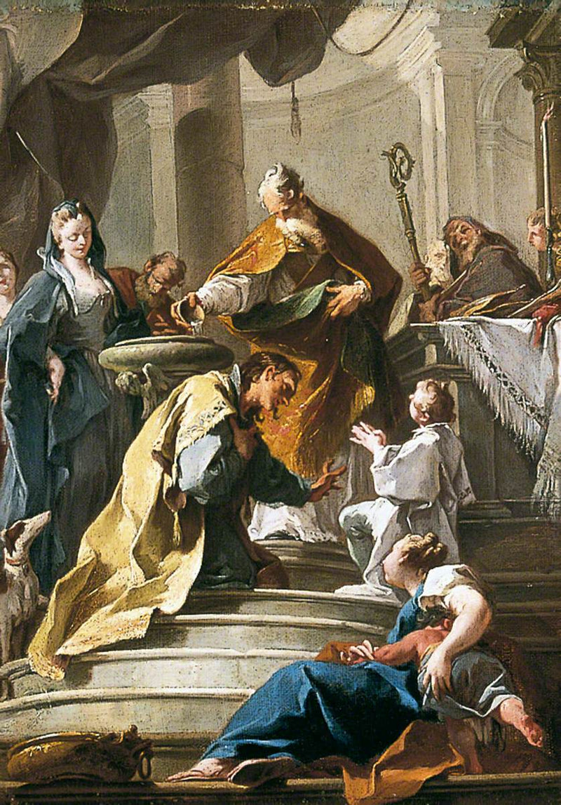 Sint Prosdocimus doopt Sint Daniel - Giovanni Battista Pittoni