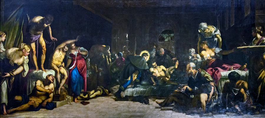 Sint Roch in het ziekenhuis - Jacopo Tintoretto