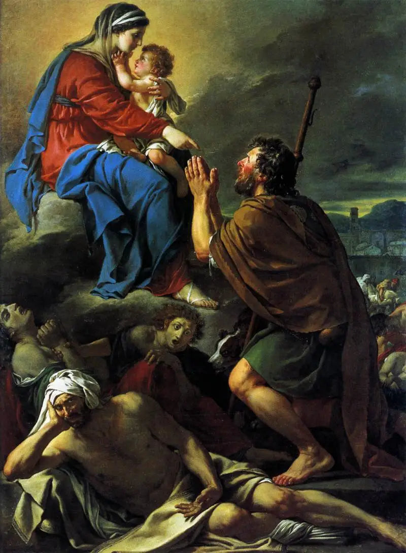 Sint Rochus die bij de Maagd pleit - Jacques-Louis David