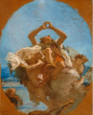 Sint Roch omhoog gedragen door de engelen - Giovanni Battista Tiepolo