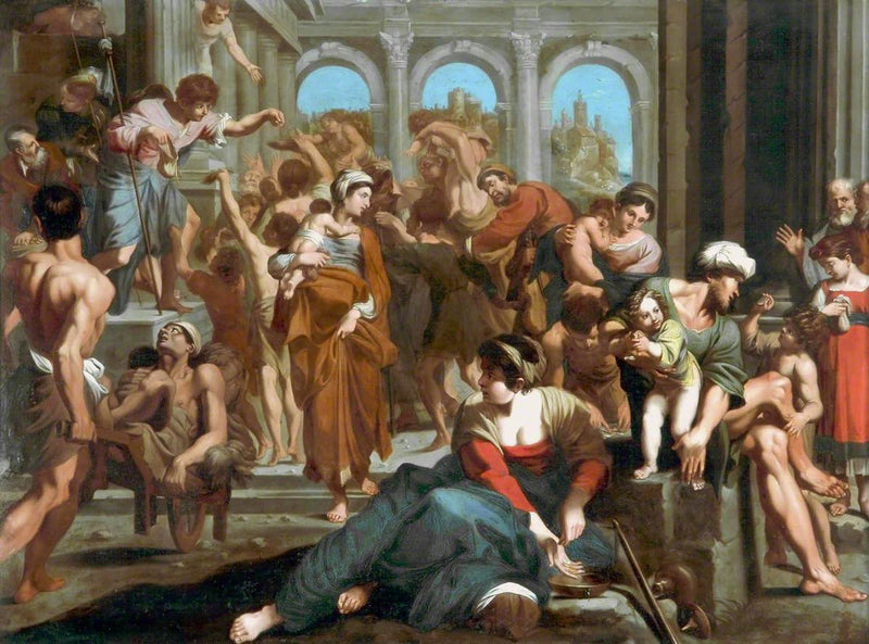 Sint-Rochus die aalmoezen uitdeelt - Annibale Carracci