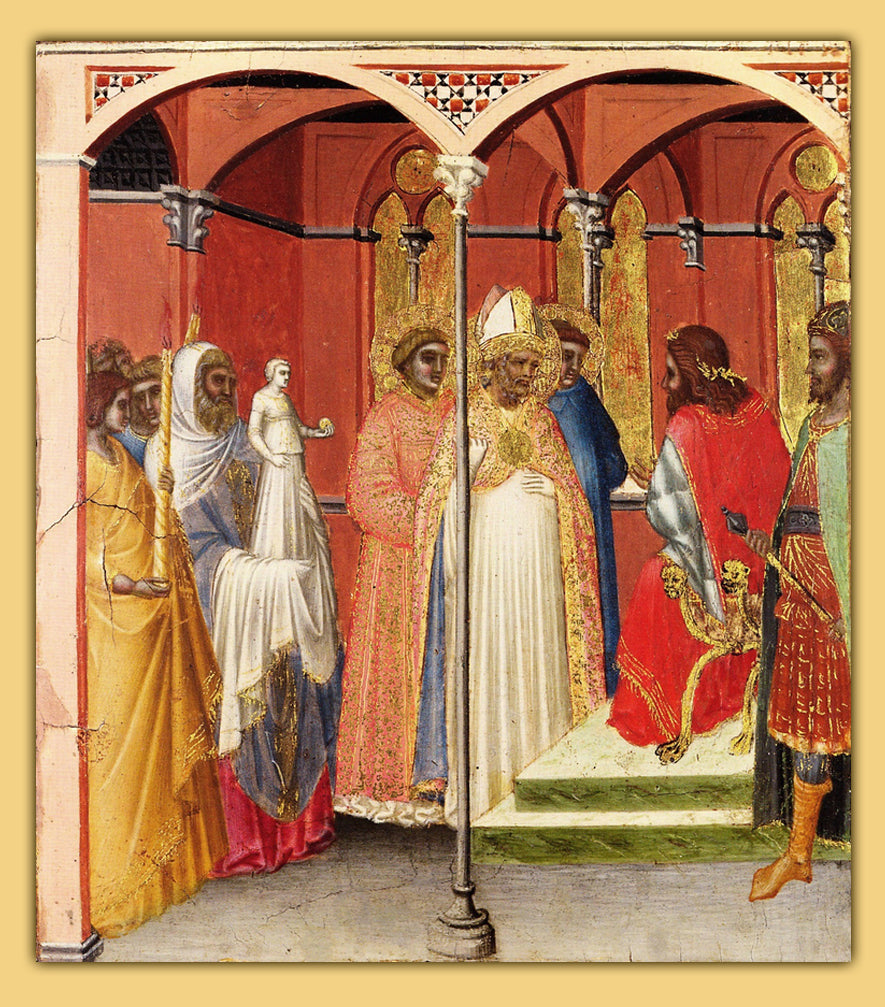 Saint Sabin devant le gouverneur de Toscane (?) - Pietro Lorenzetti - Alpha Reproduction