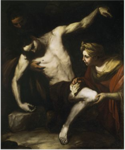 Sint Sebastiaan beschermd door Sint Irene - Luca Giordano