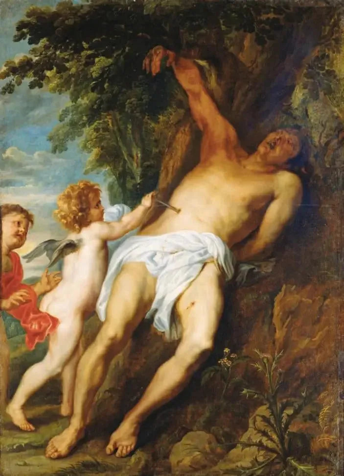 Sint Sebastiaan gered door de engelen - Antoine van Dyck

Source:
Saint Sébastien secouru par les anges - Antoine van Dyck